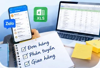 Đơn hàng qua Zalo, Excel, ghi chép tay